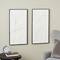 32" x 17" White Wood Geometric Home Wall Décor Set with Black Frame